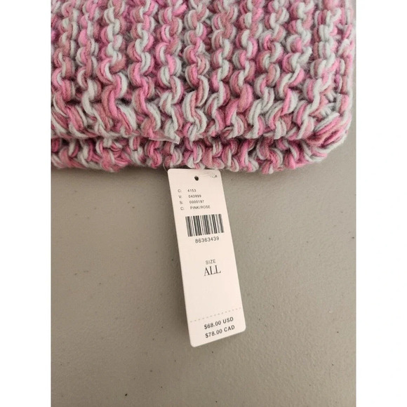 NWT By Anthropologie Pearl Knit Beanie Pink One Size - Picture 4 of 13